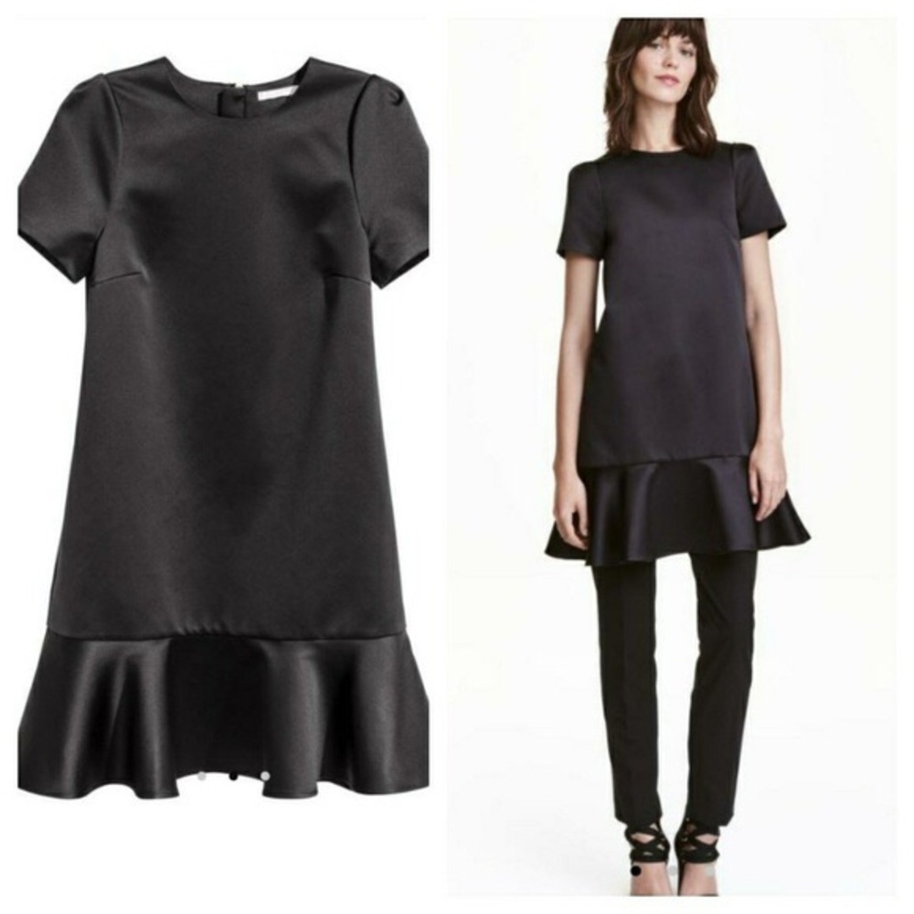 H&M Satin Ruffle Hem Dress 🖤